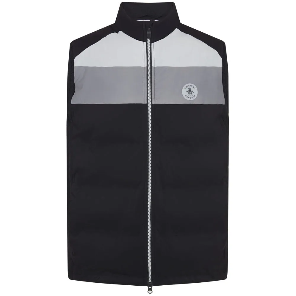 Original Penguin Lightweight Full Zip Puffer Gilet - Caviar