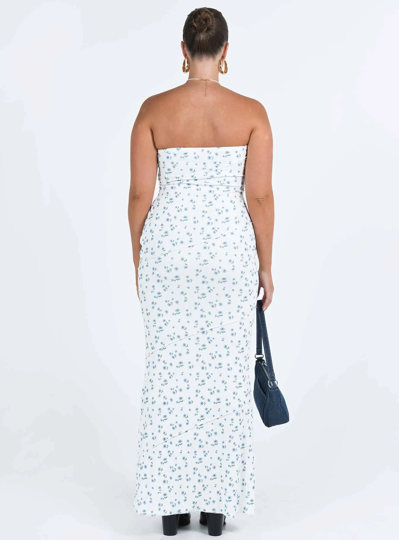 Oscar Maxi Dress Blue Floral