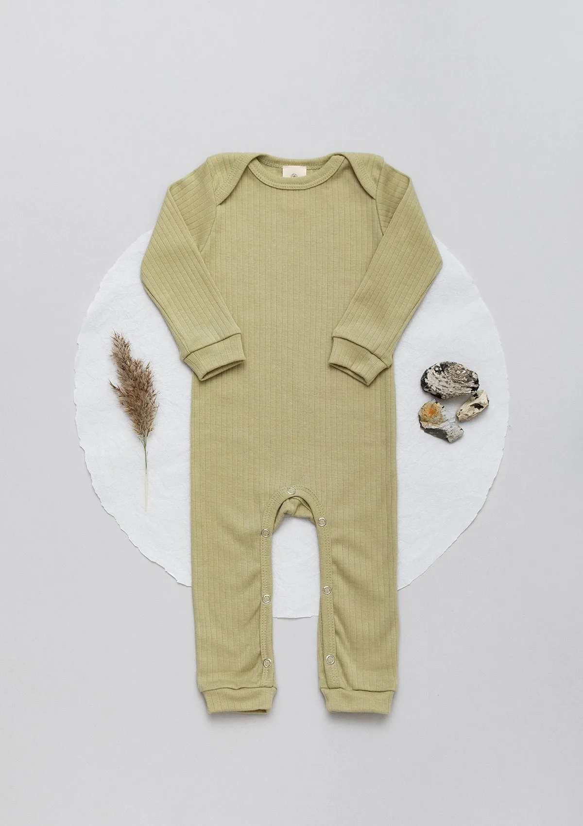 Overall play-suit long sleeve Play of Colors Sage-green