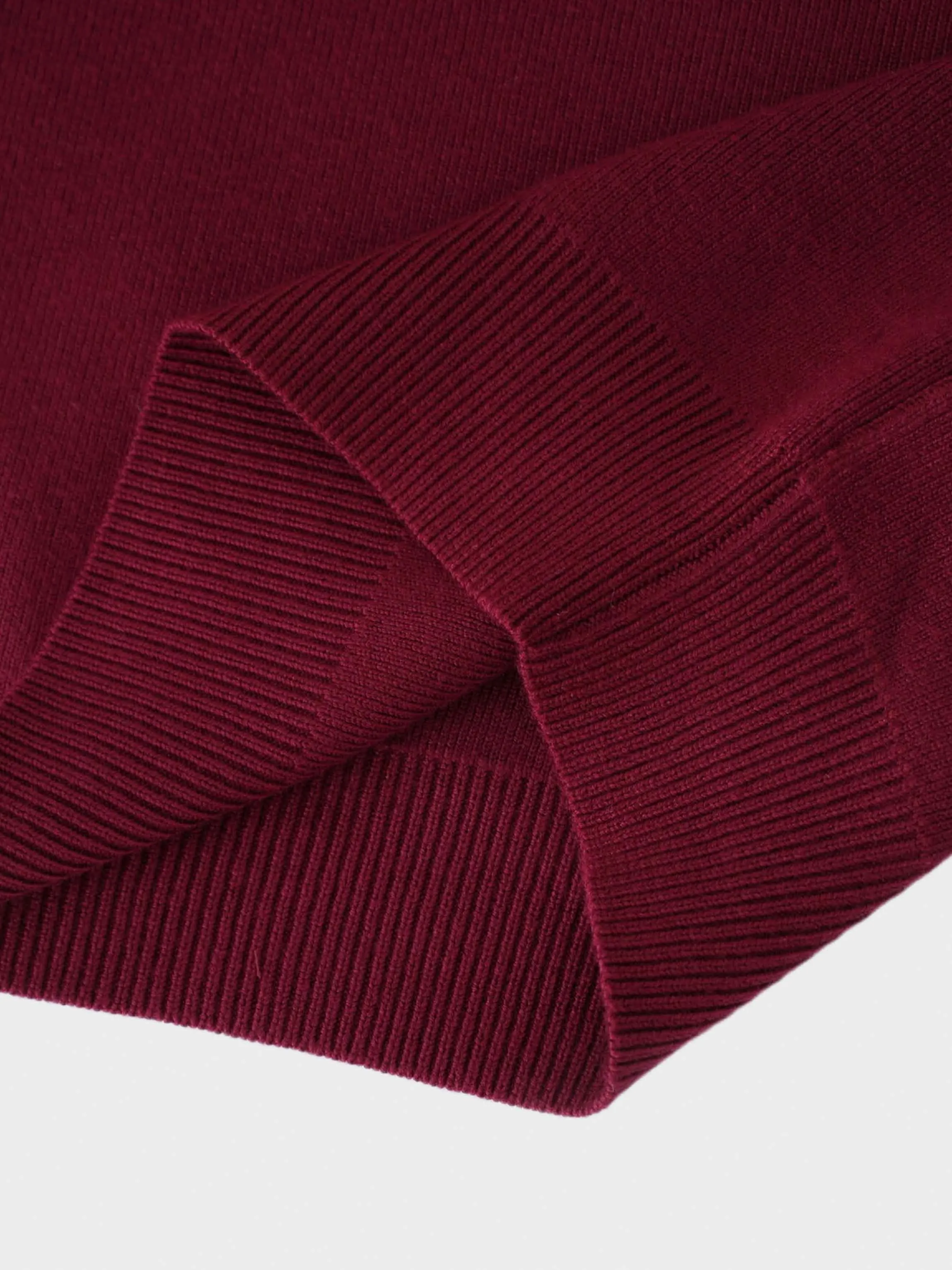 Oversized Soft Knit Sweater-Burgundy