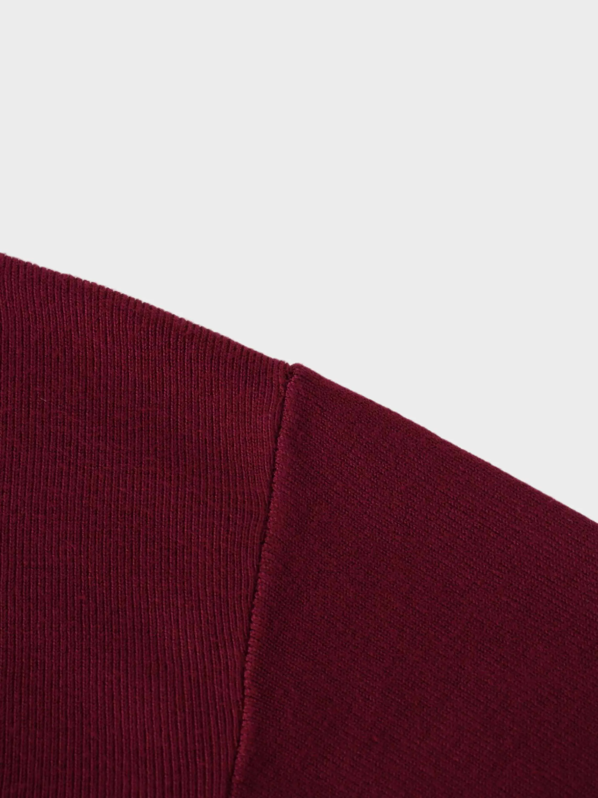 Oversized Soft Knit Sweater-Burgundy