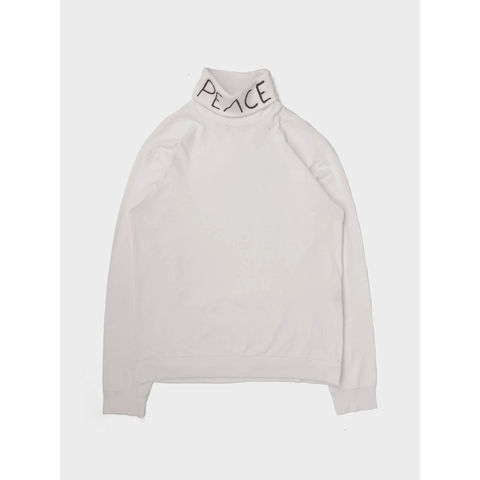 Peace Embroidered Turtleneck