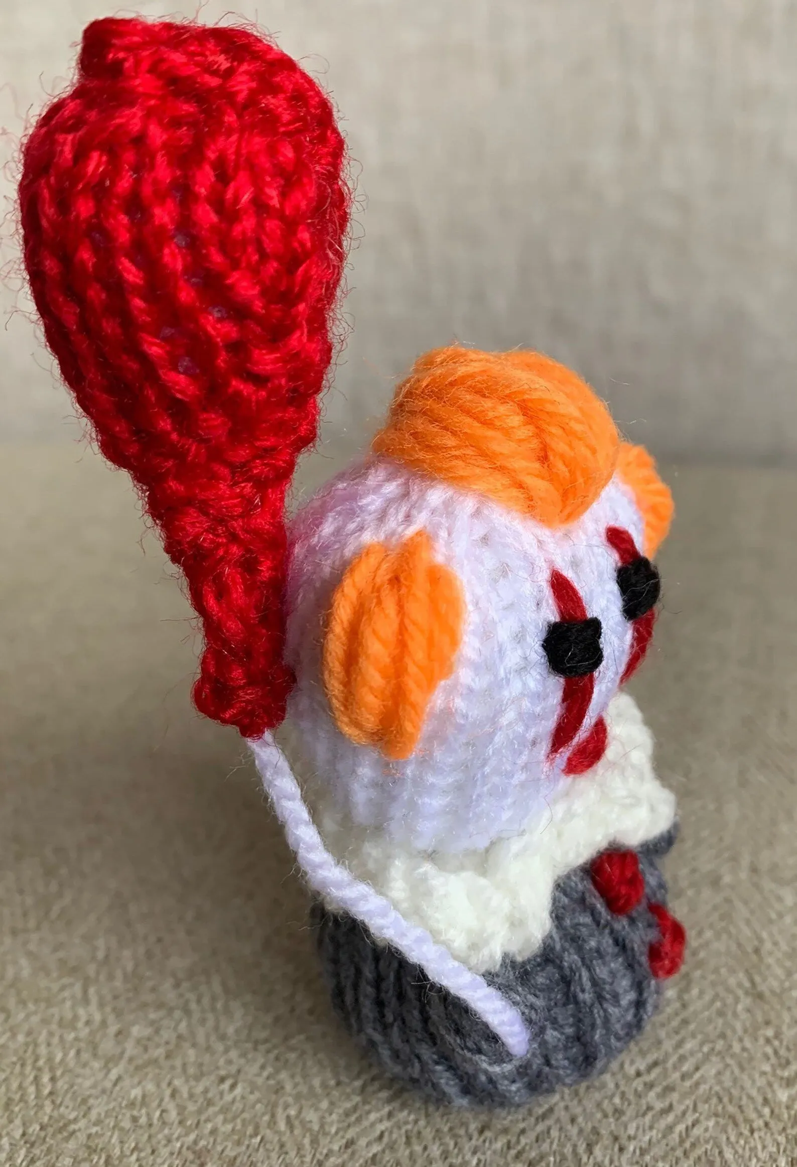 Pennywise Clown Knitted Toy :: Made To Order