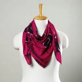 Pink - Shibori Tie-Dye Mul Cotton Scarf