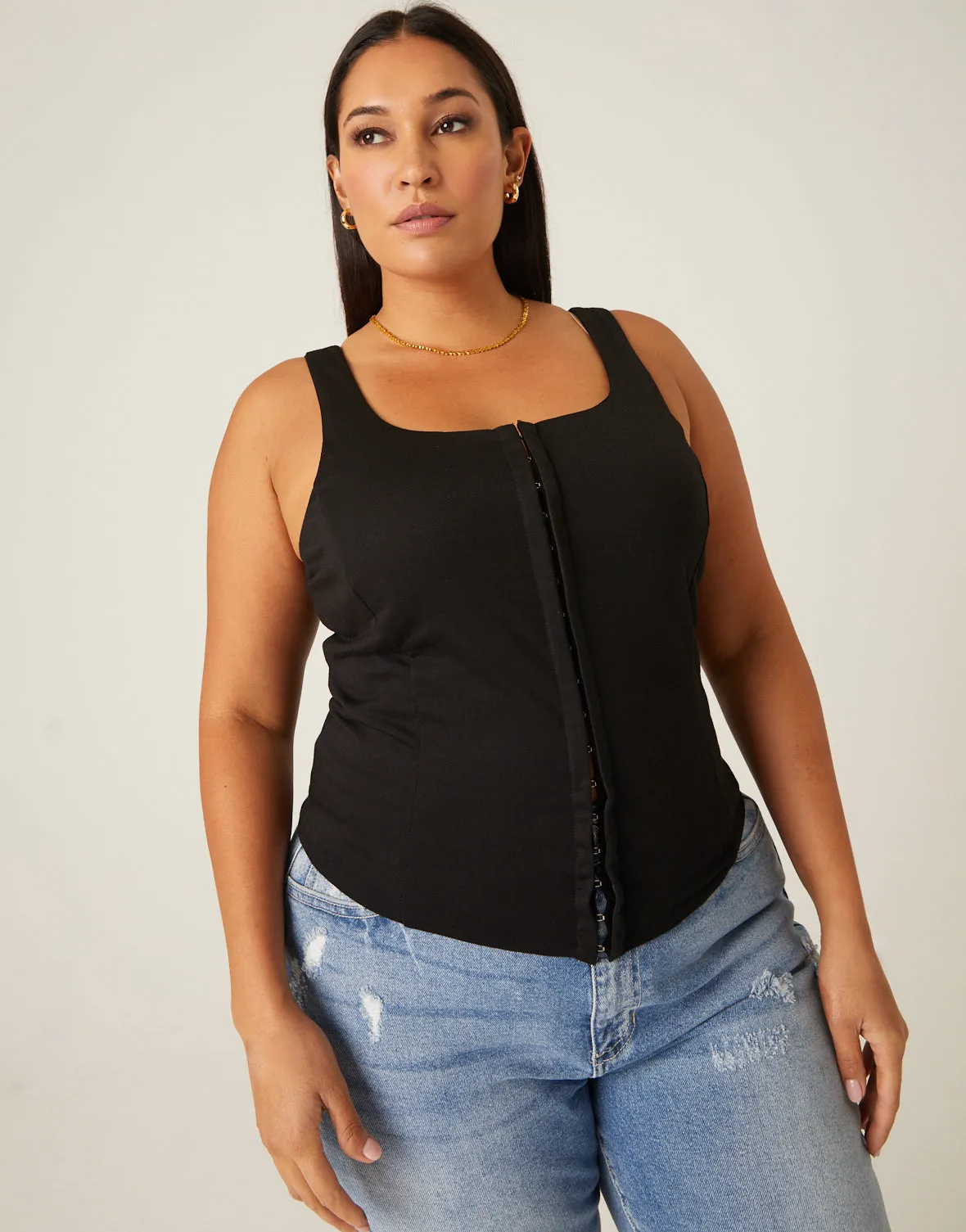 Plus Size Hook Front Tank