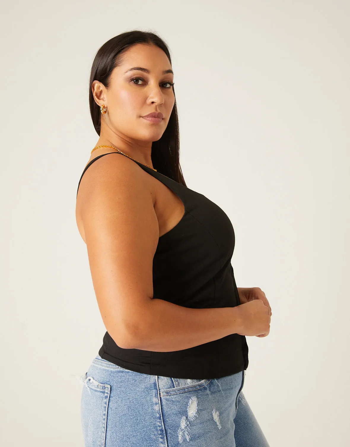 Plus Size Hook Front Tank