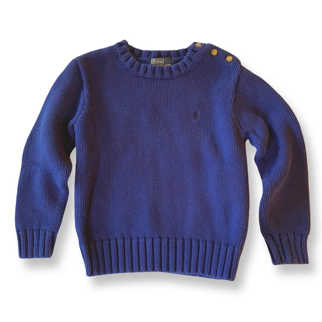 Polo by Ralph Lauren Royal Blue Sweater - 6 youth