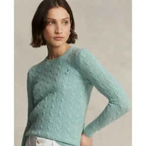 Polo Ralph Lauren - Julianna Cable Knit Crewneck Cashmere/Wool Sweater - April Green Melange