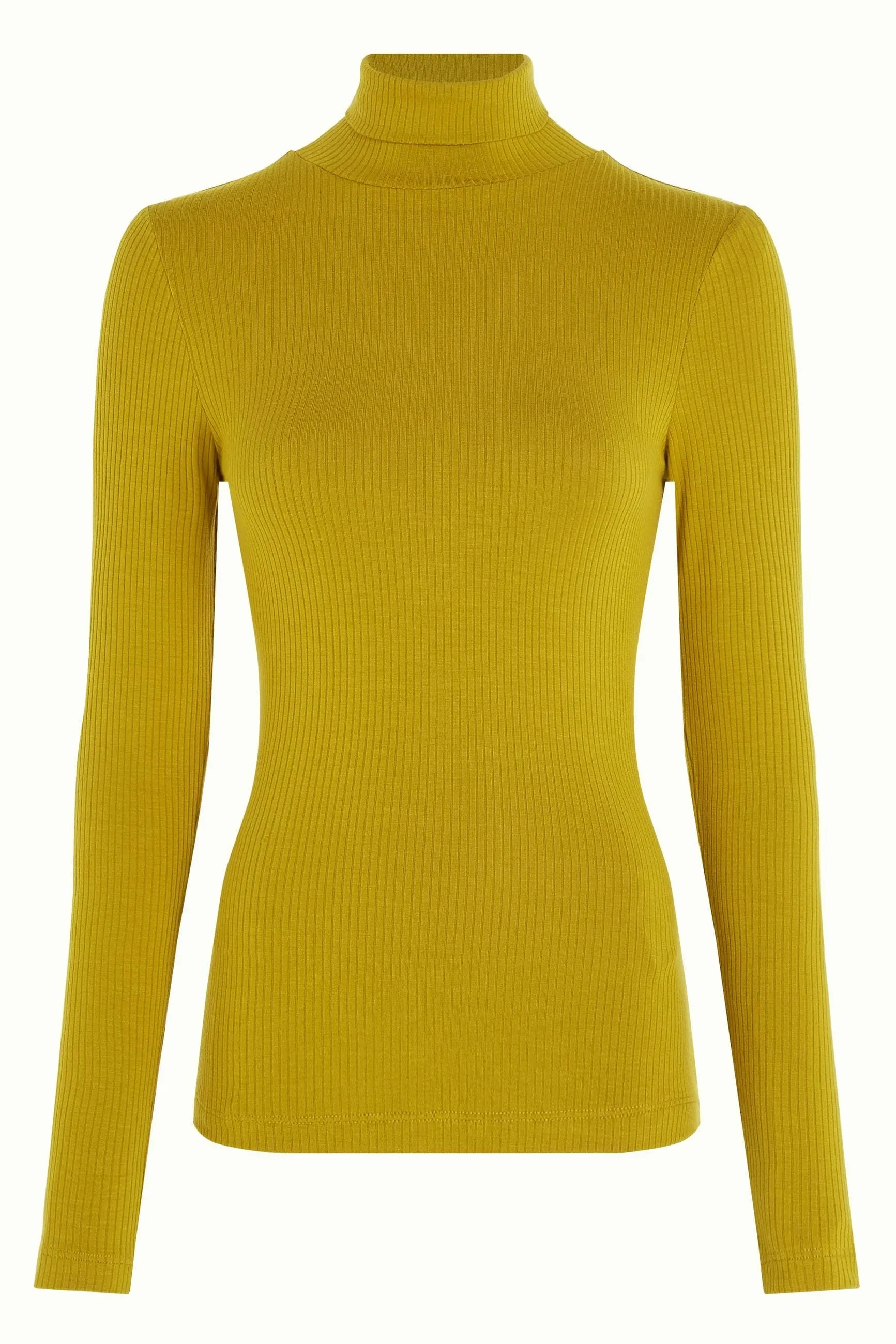 Pologenser rollneck rib - gul