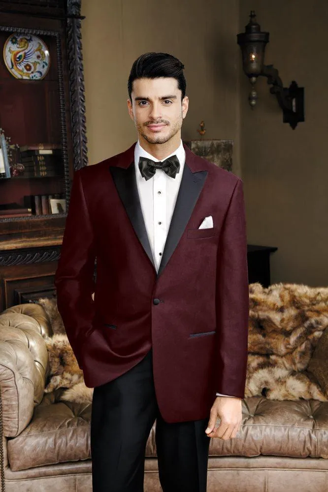 "Liam" Merlot Velvet Jacket (Separates)