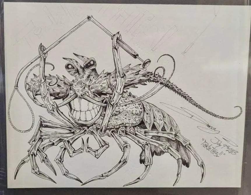 "Tickle This Lobster" Original Pen/Ink by Steve Diossy