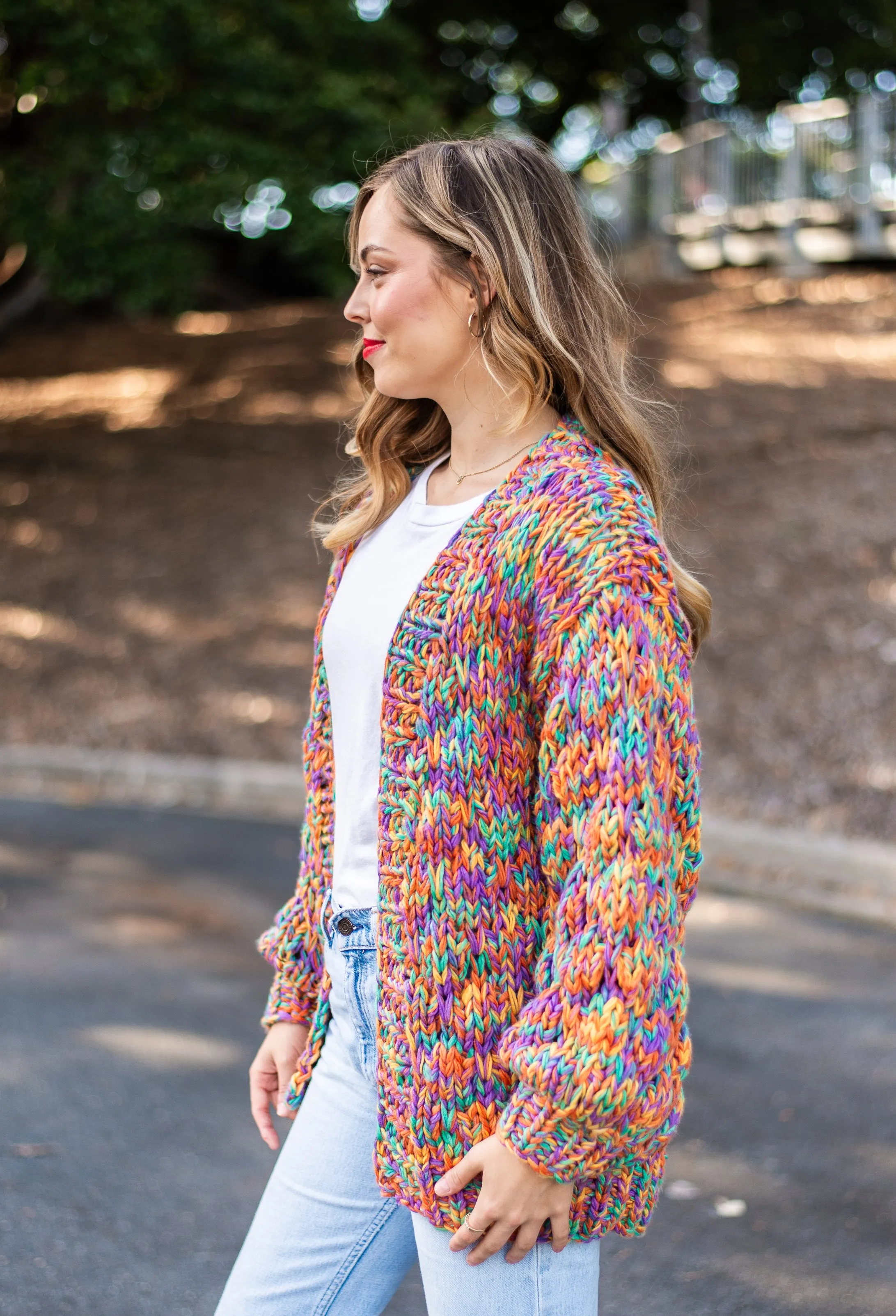 Rainbow Handmade Long Cardi | Rainbow