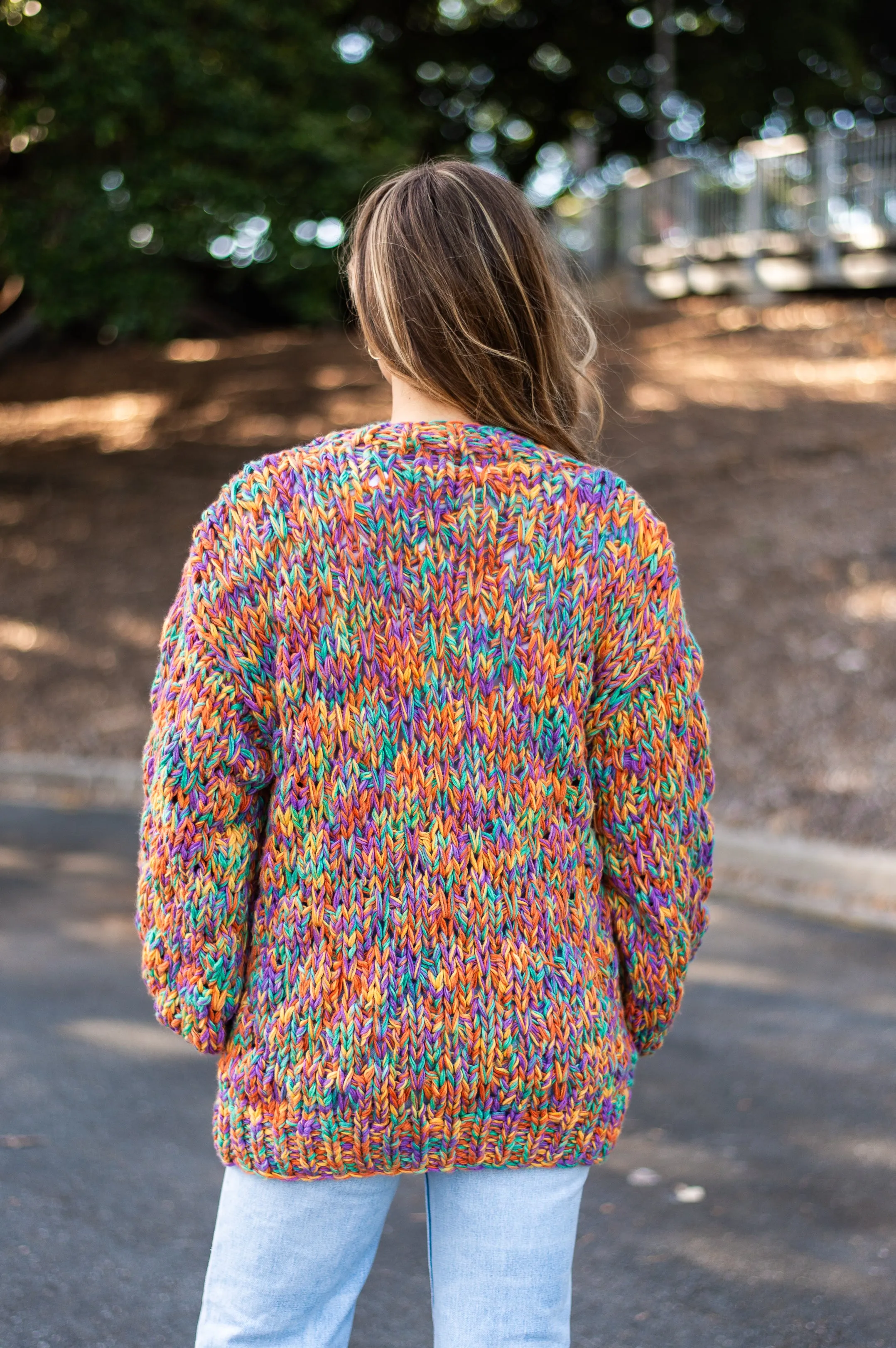 Rainbow Handmade Long Cardi | Rainbow