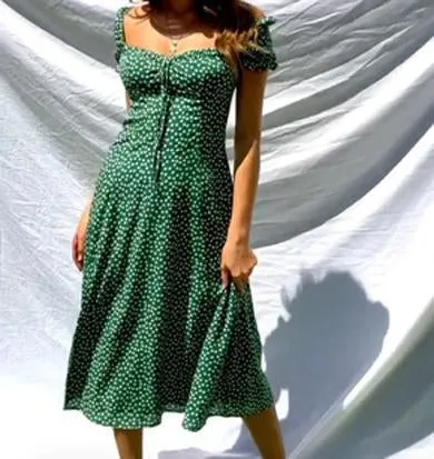 REBECCA cute  polka dot dress