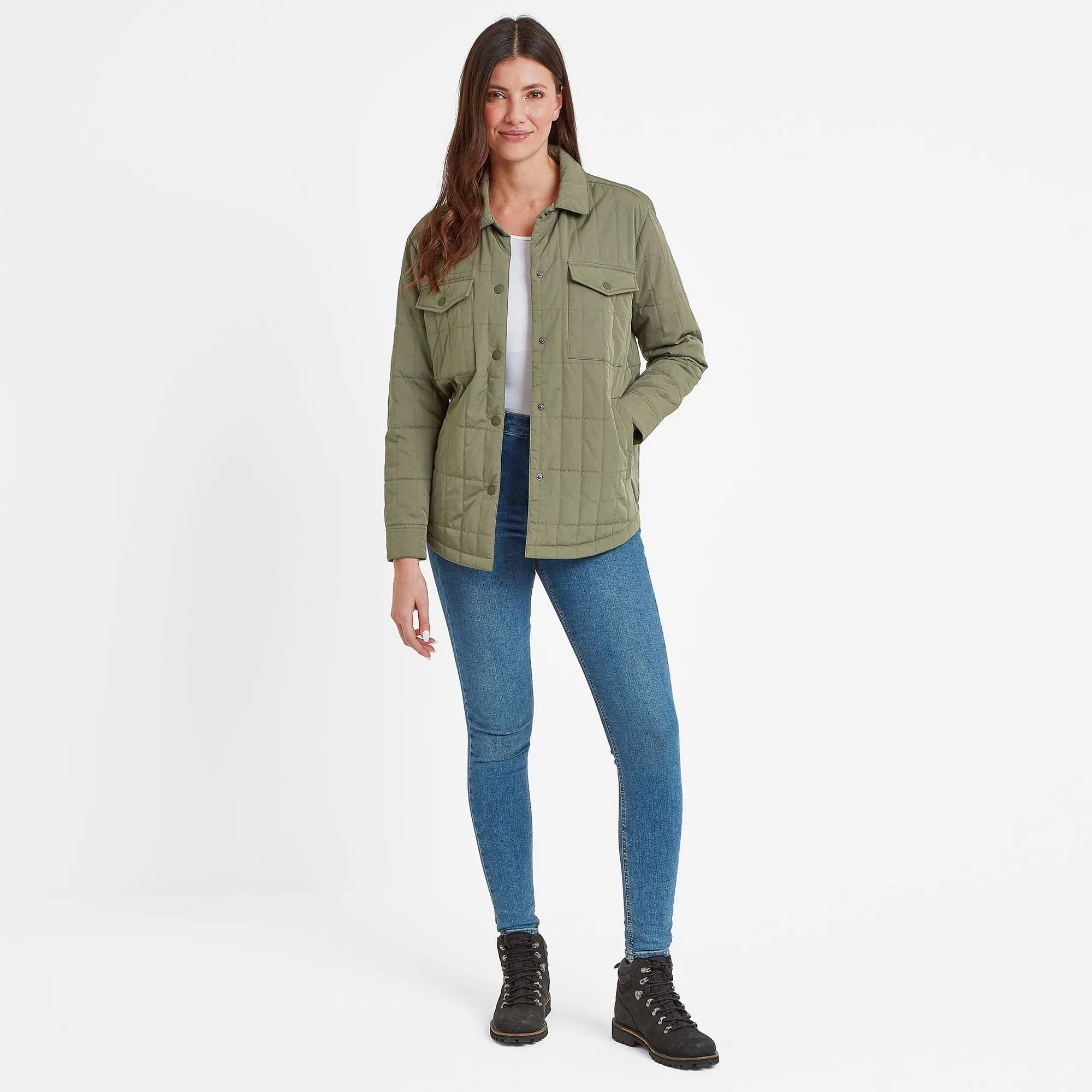 Rinder Womens Shacket - Light Khaki