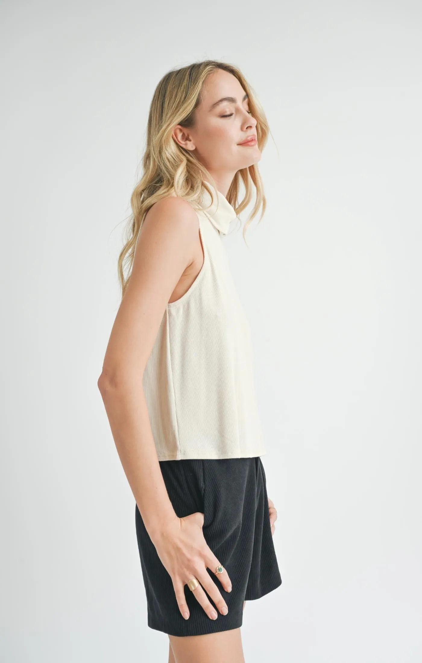 Ronan Knit Turtle Neck Tank