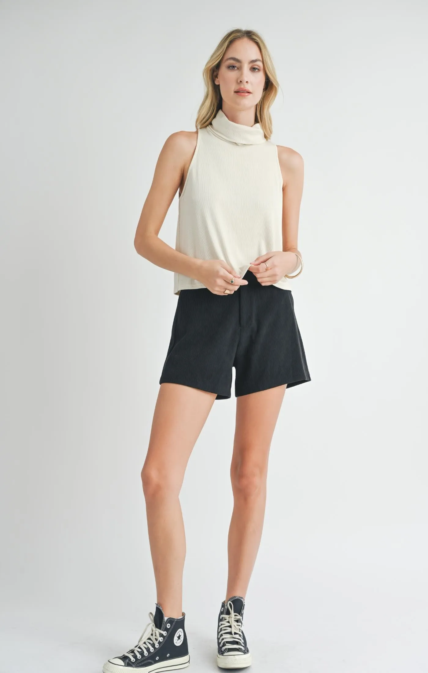 Ronan Knit Turtle Neck Tank