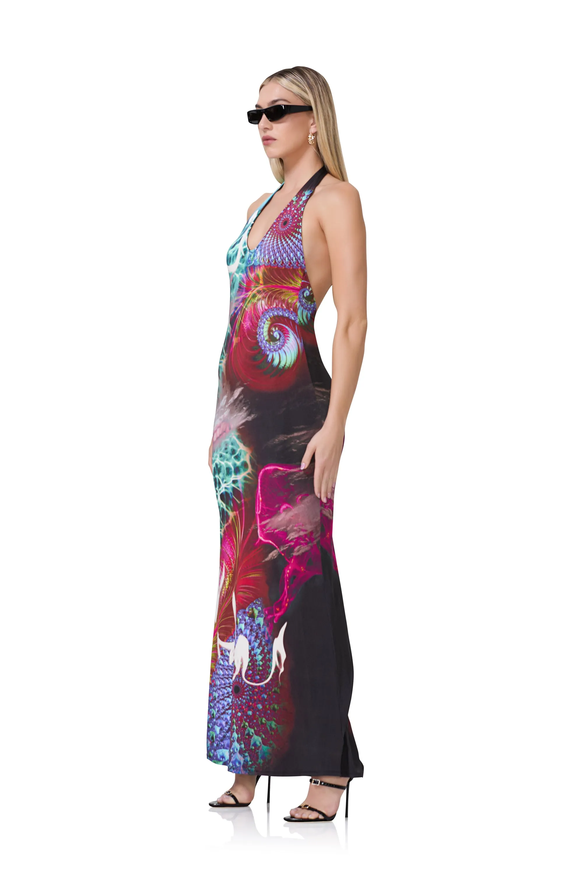 Rue Maxi Dress - Water Abstract