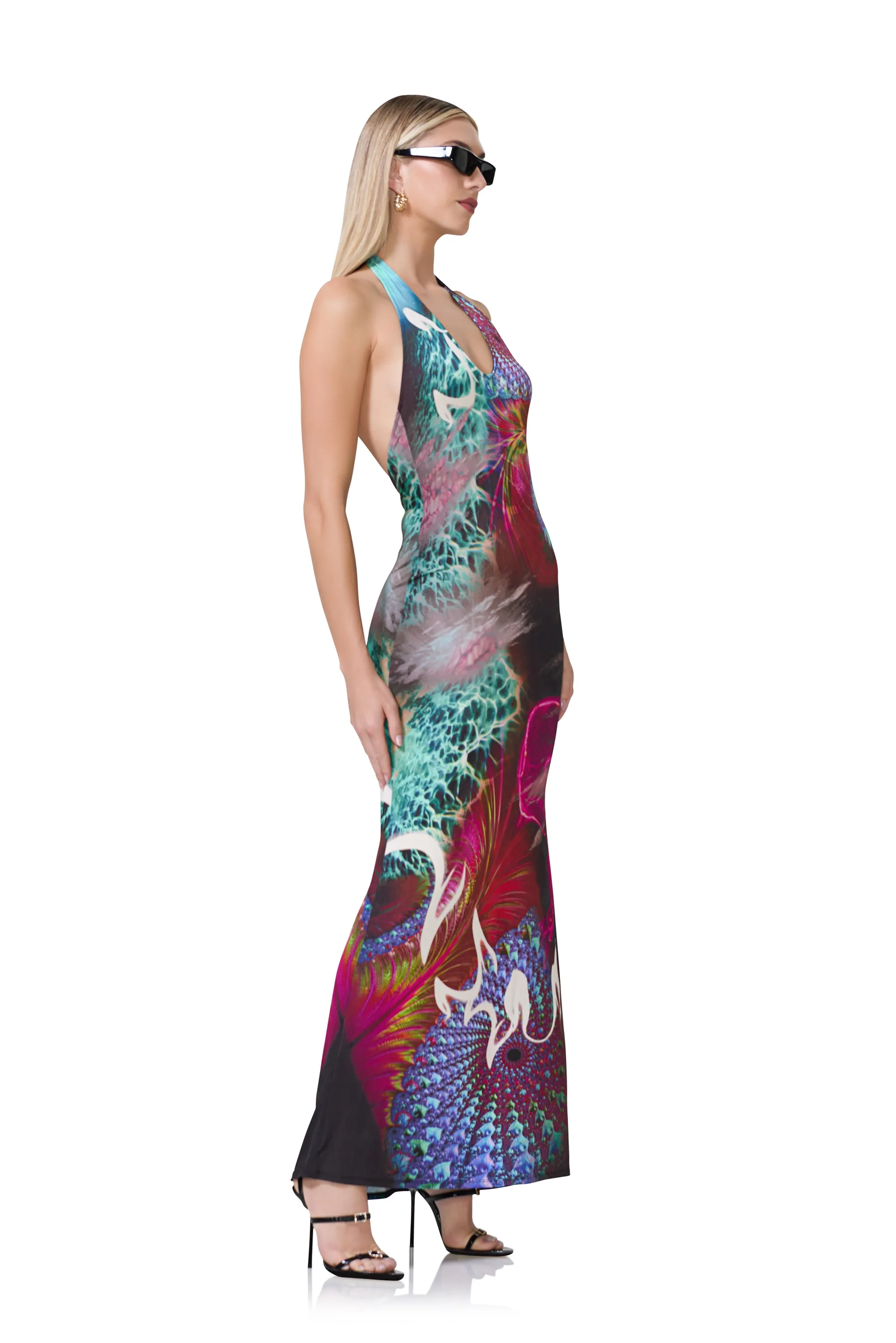 Rue Maxi Dress - Water Abstract