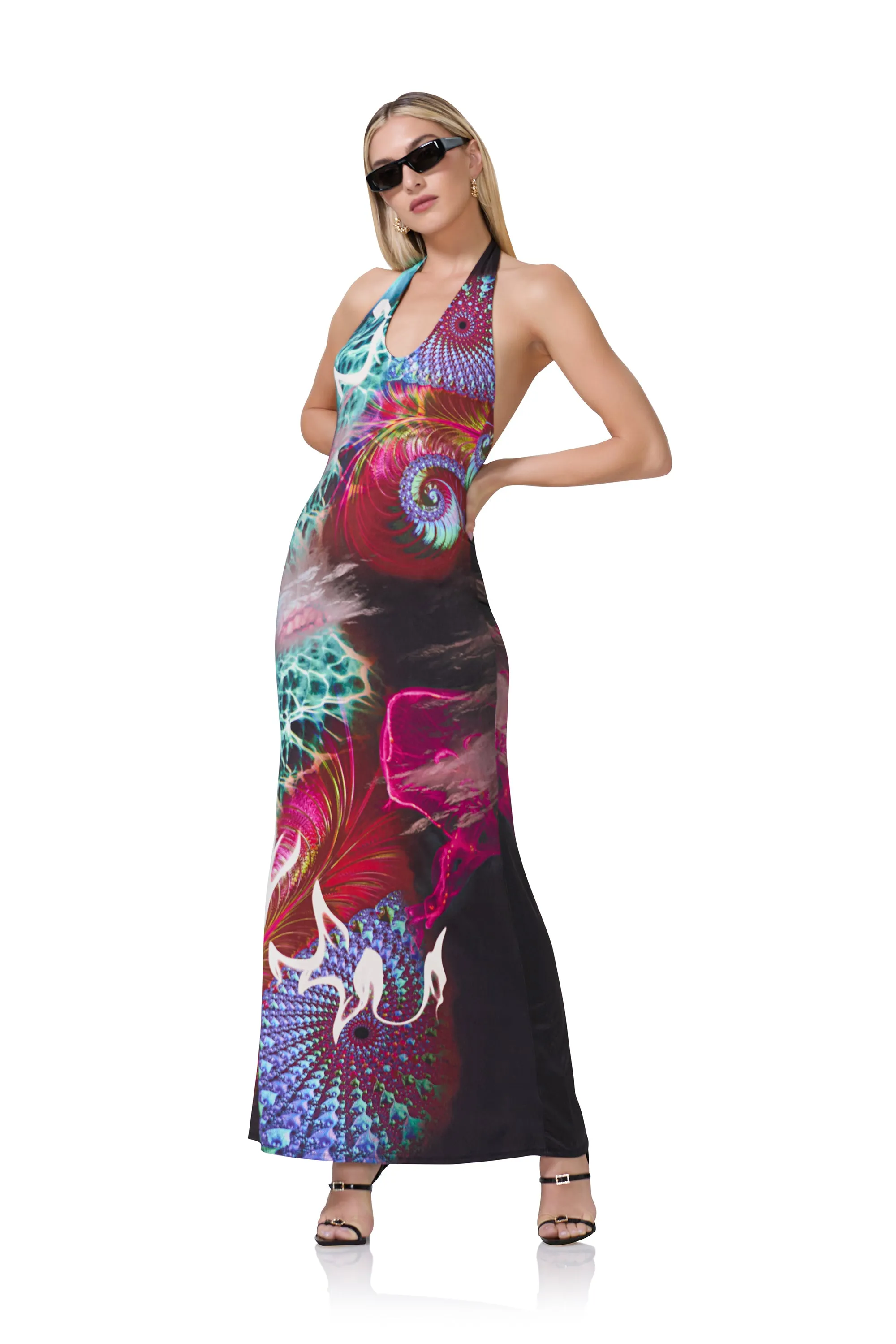 Rue Maxi Dress - Water Abstract