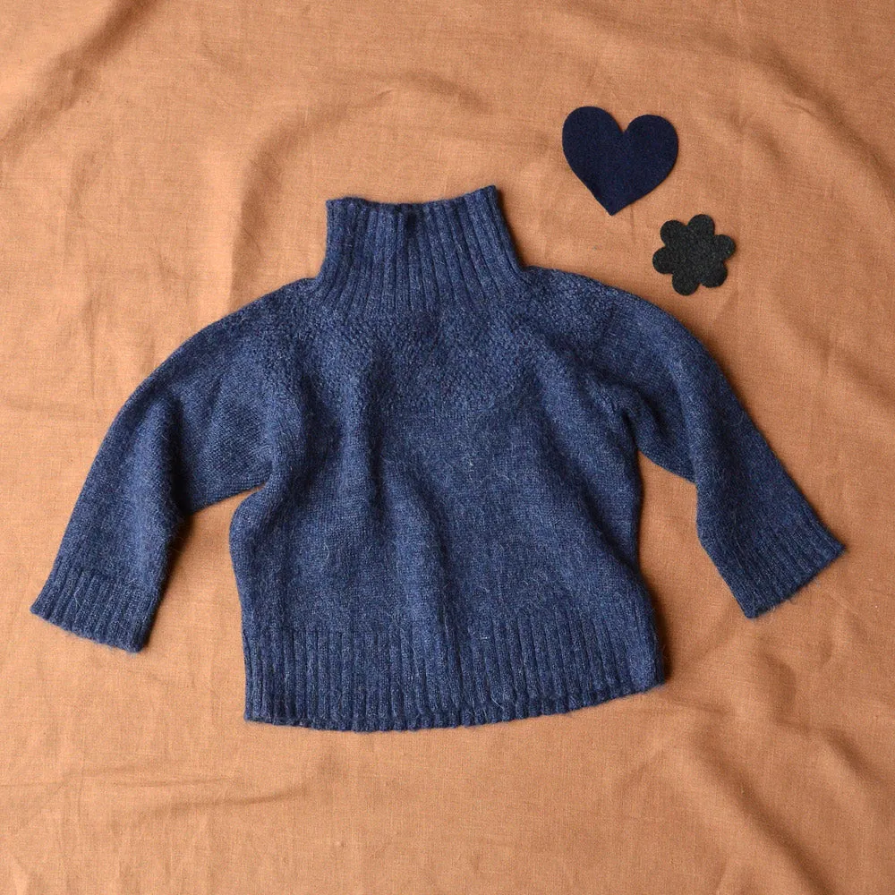 Sailor Sweater - Alpaca/Merino - Navy (6-18m) *PRE-LOVED