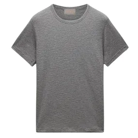 Salt and Pepper Cotton Crewneck T-Shirt