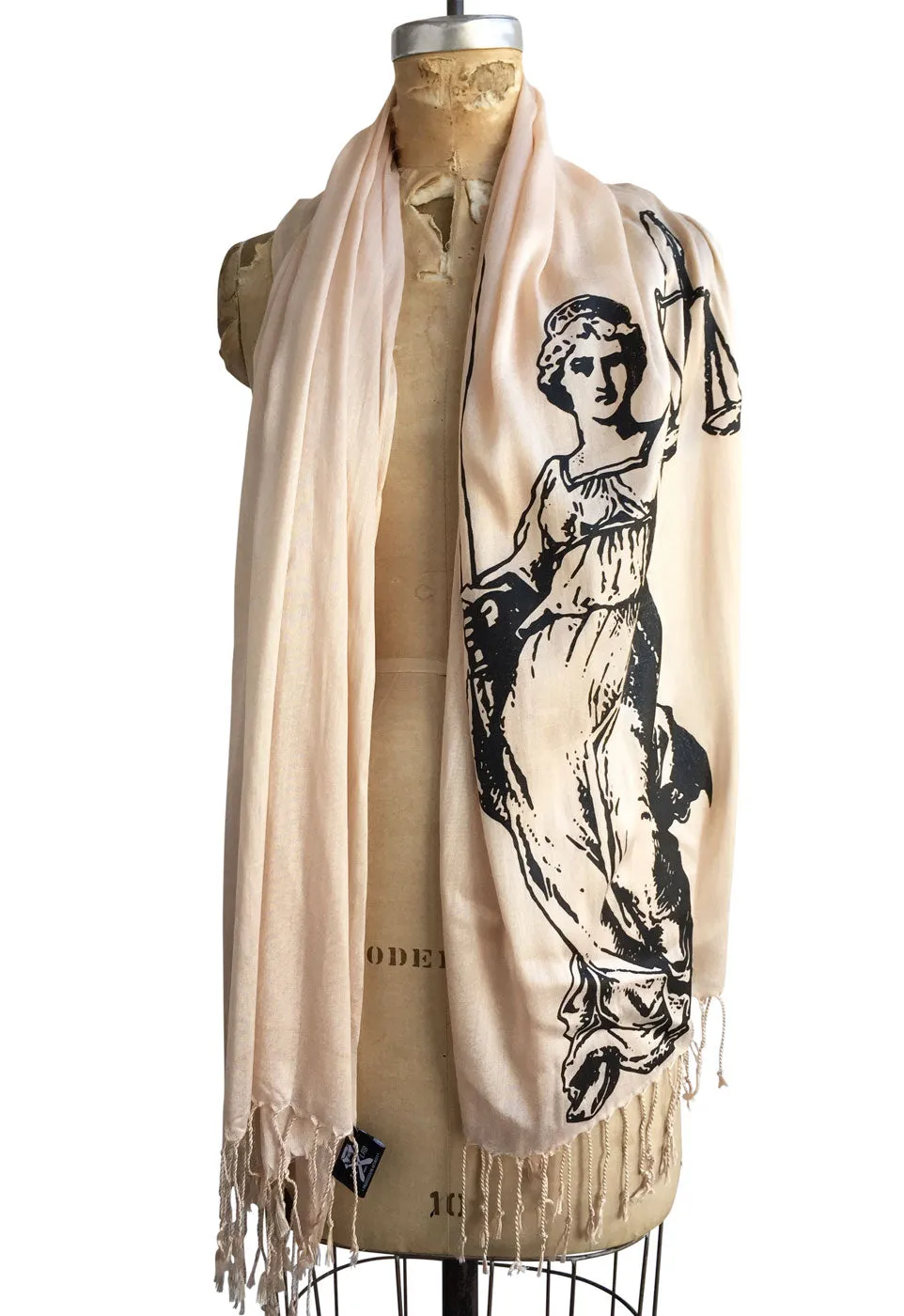 Scales of Justice Scarf, Luxe Weight Pashmina. Lawyer, attorney gift