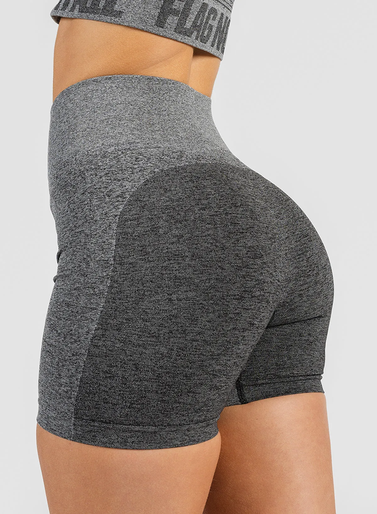 SEAMLESS BIKER SHORTS - ASPHALT