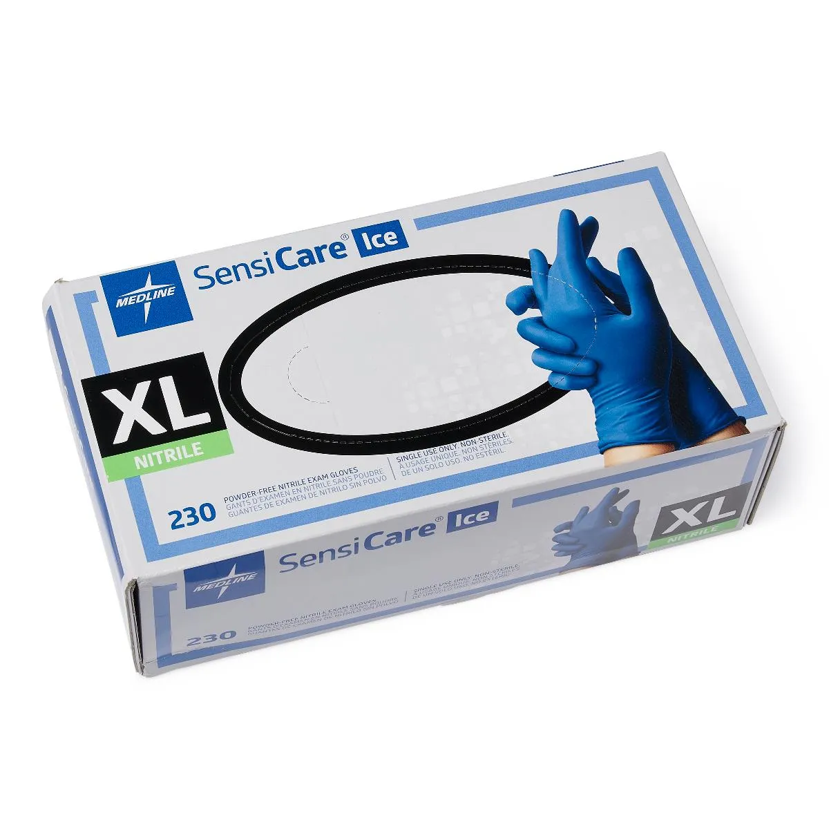 SensiCare Ice Blue Powder-Free Nitrile Exam Gloves