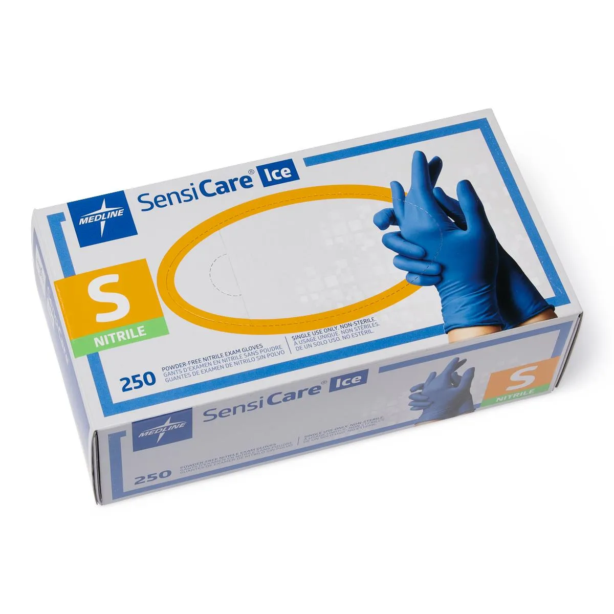 SensiCare Ice Blue Powder-Free Nitrile Exam Gloves