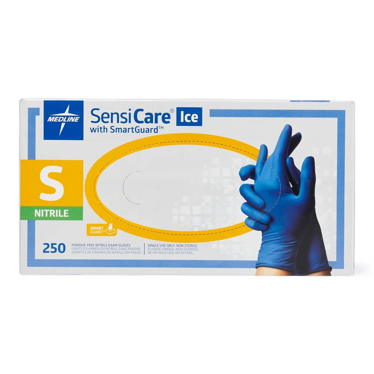 SensiCare Ice Blue Powder-Free Nitrile Exam Gloves