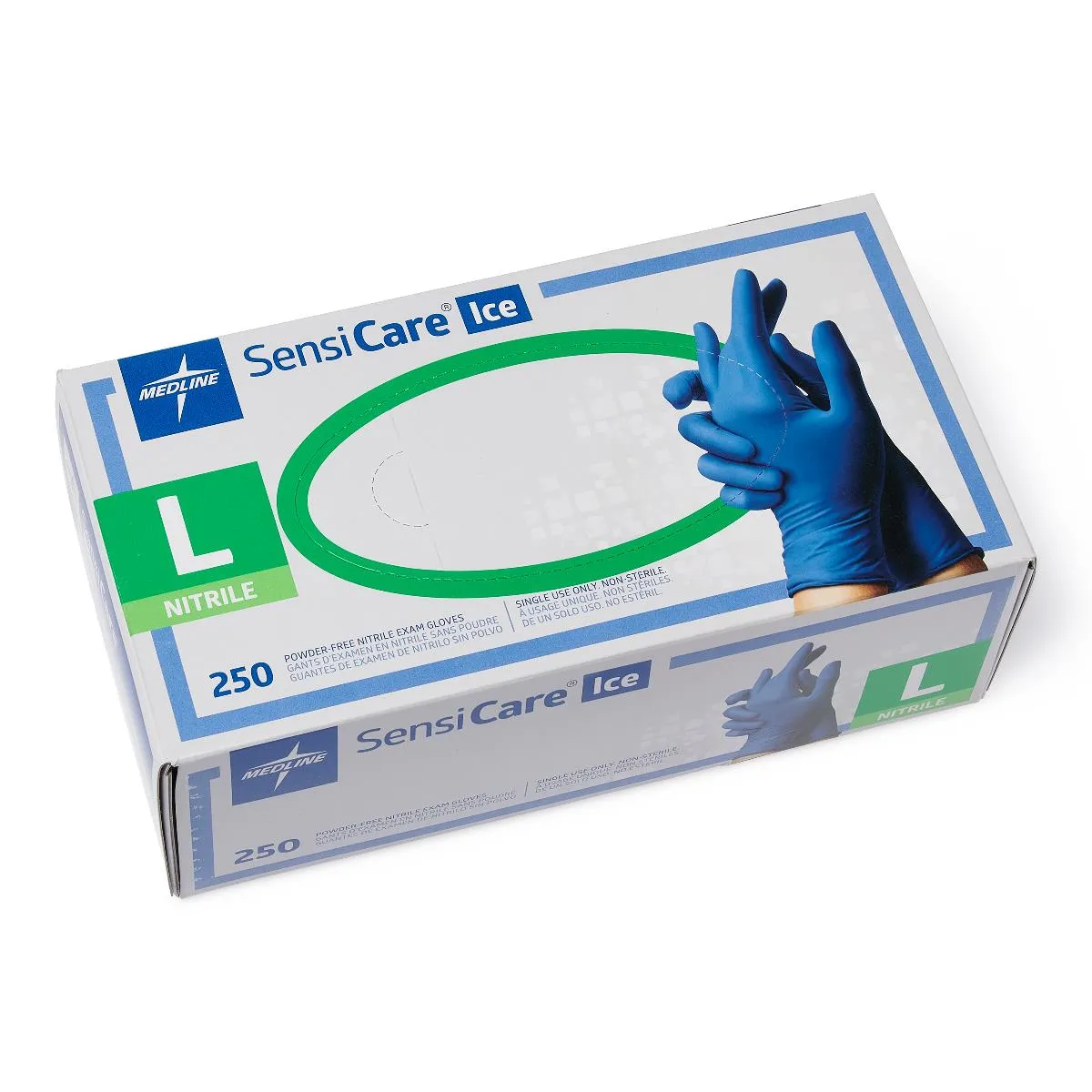 SensiCare Ice Blue Powder-Free Nitrile Exam Gloves