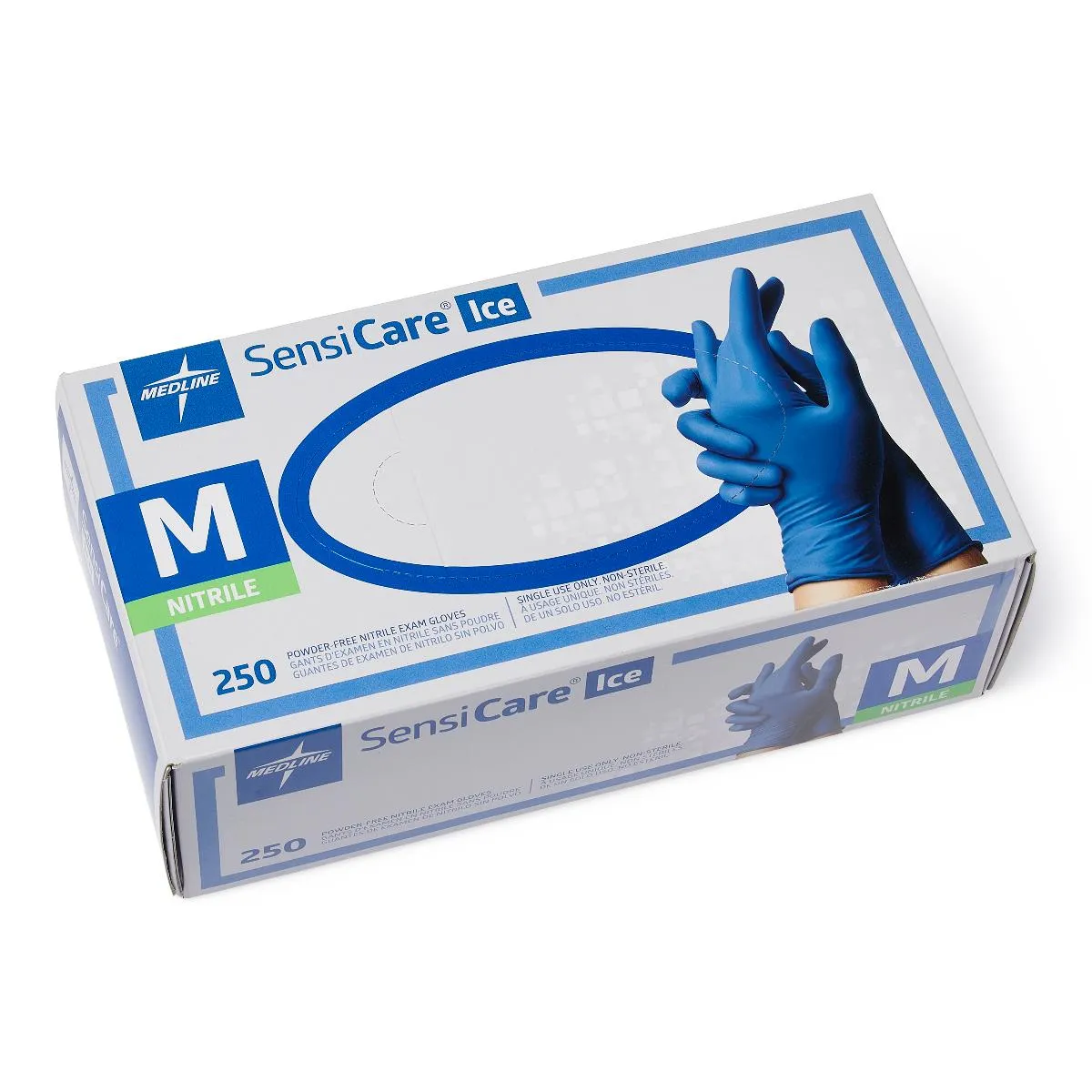 SensiCare Ice Blue Powder-Free Nitrile Exam Gloves