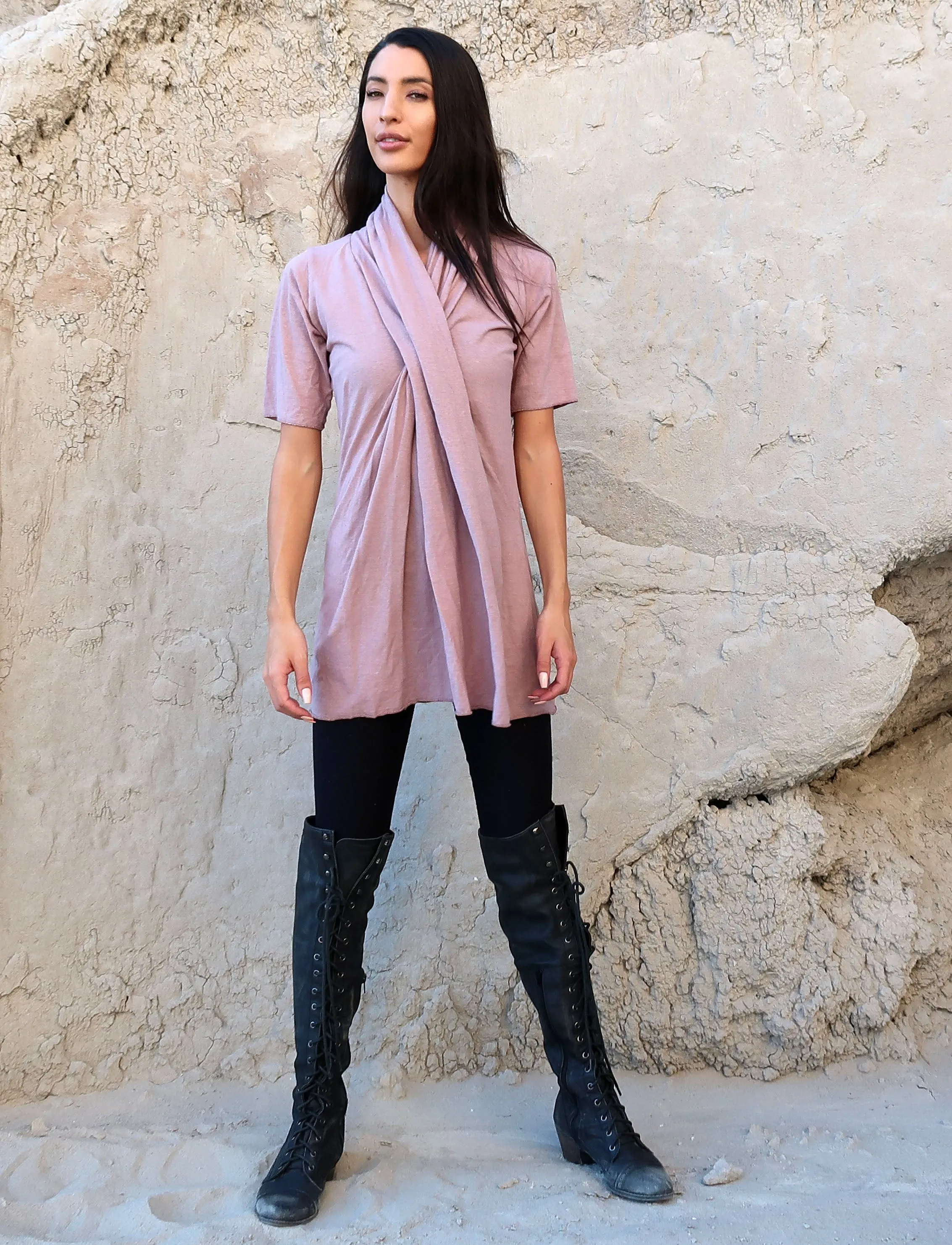 Shawl Collar Pencil Tunic