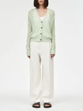 Sheer Cardigan in Aegean Green