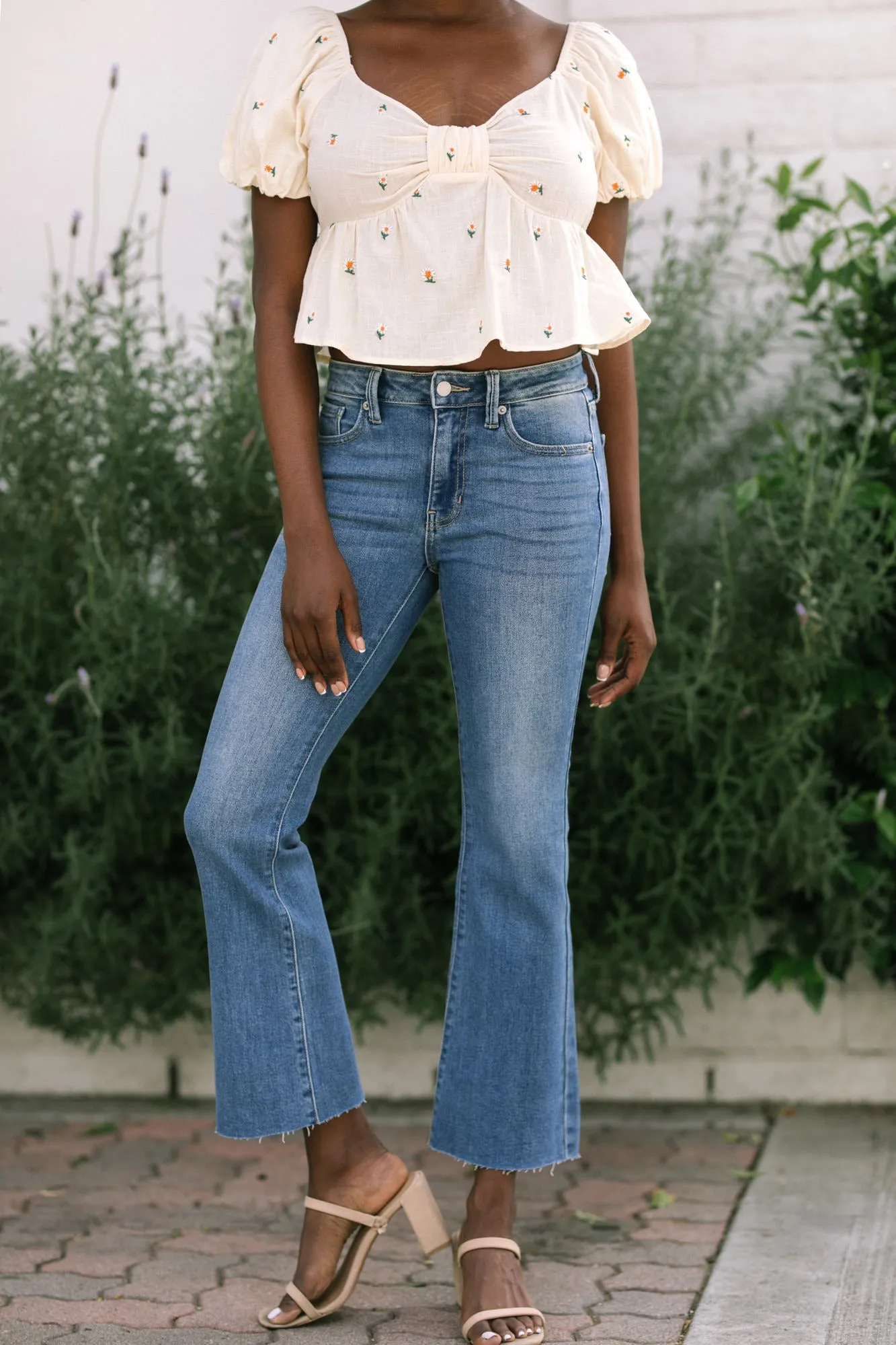 Shia Cropped Flare Jeans