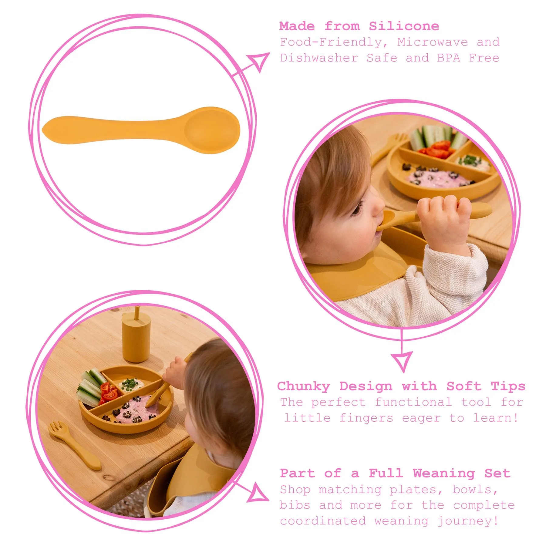 Silicone Baby Weaning Spoon - By Tiny Dining