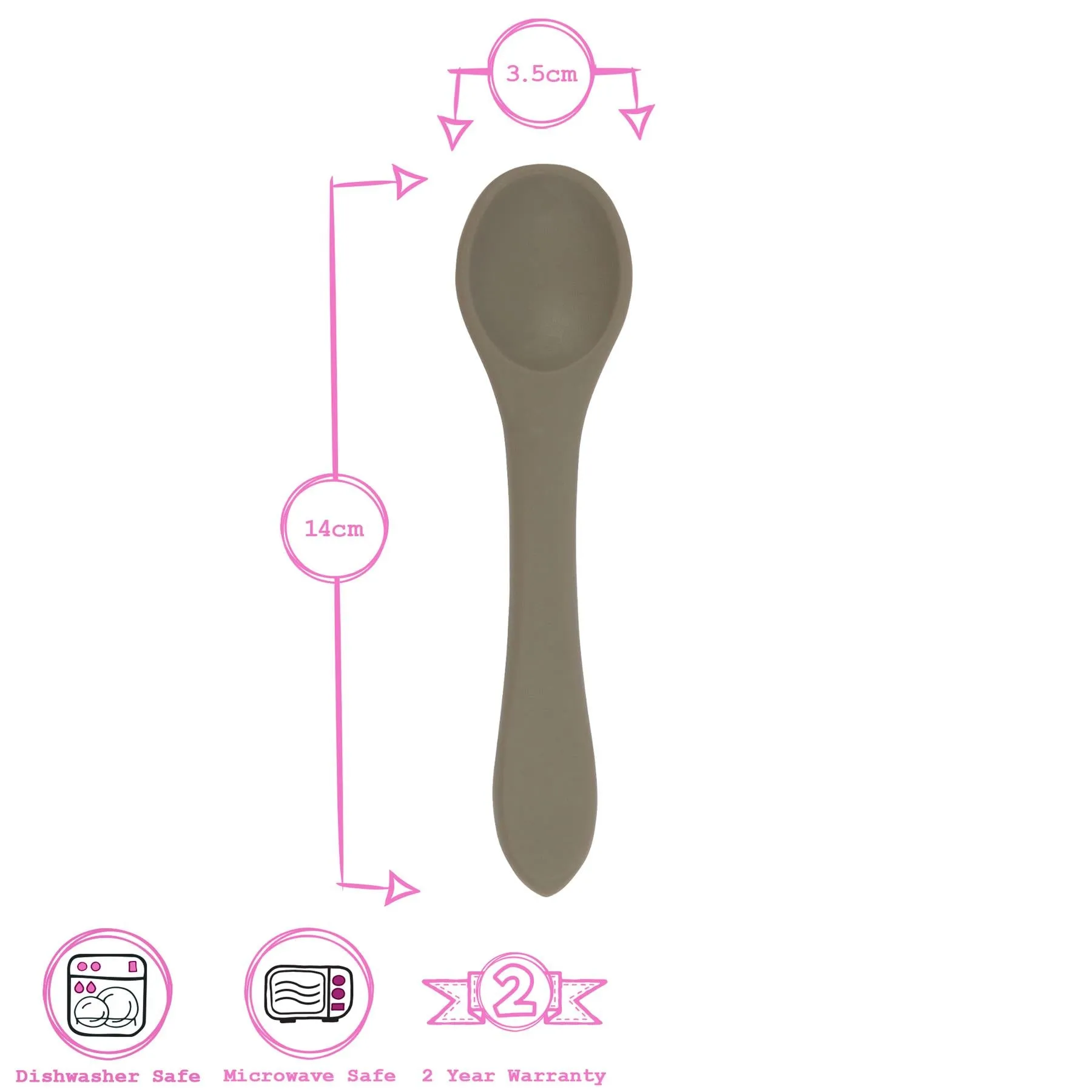 Silicone Baby Weaning Spoon - By Tiny Dining