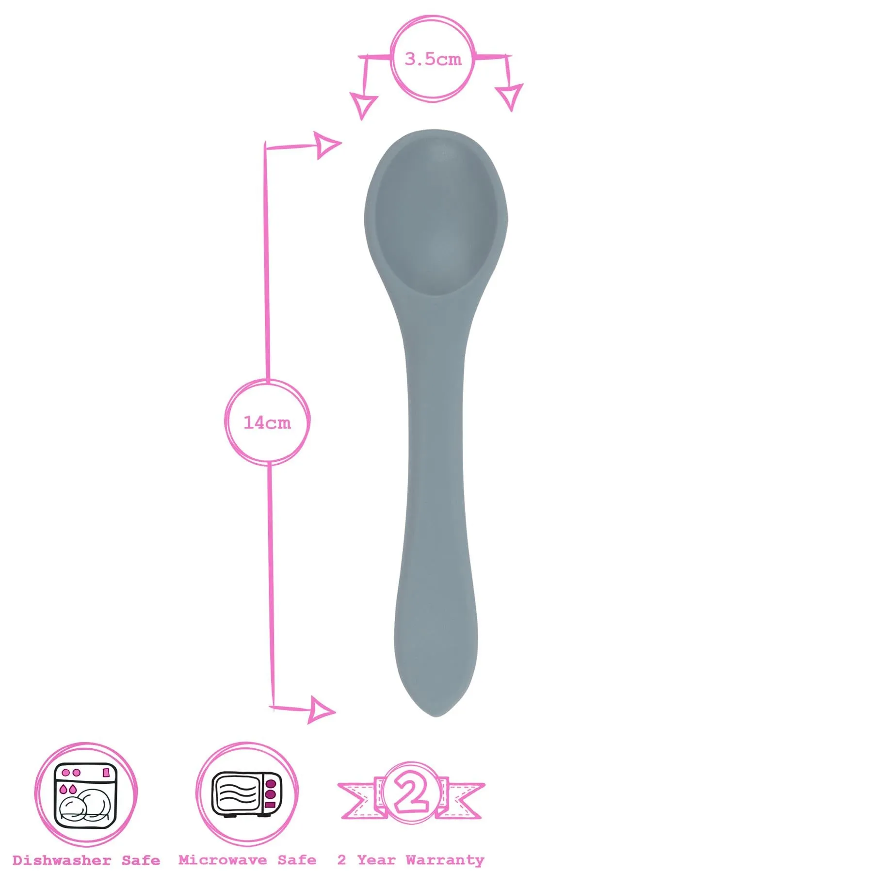 Silicone Baby Weaning Spoon - By Tiny Dining