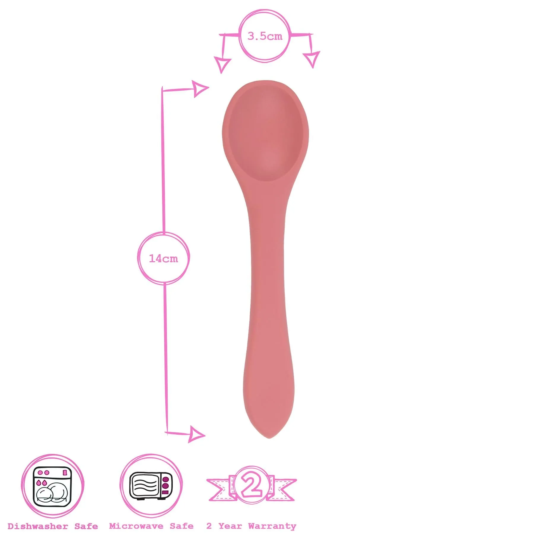 Silicone Baby Weaning Spoon - By Tiny Dining