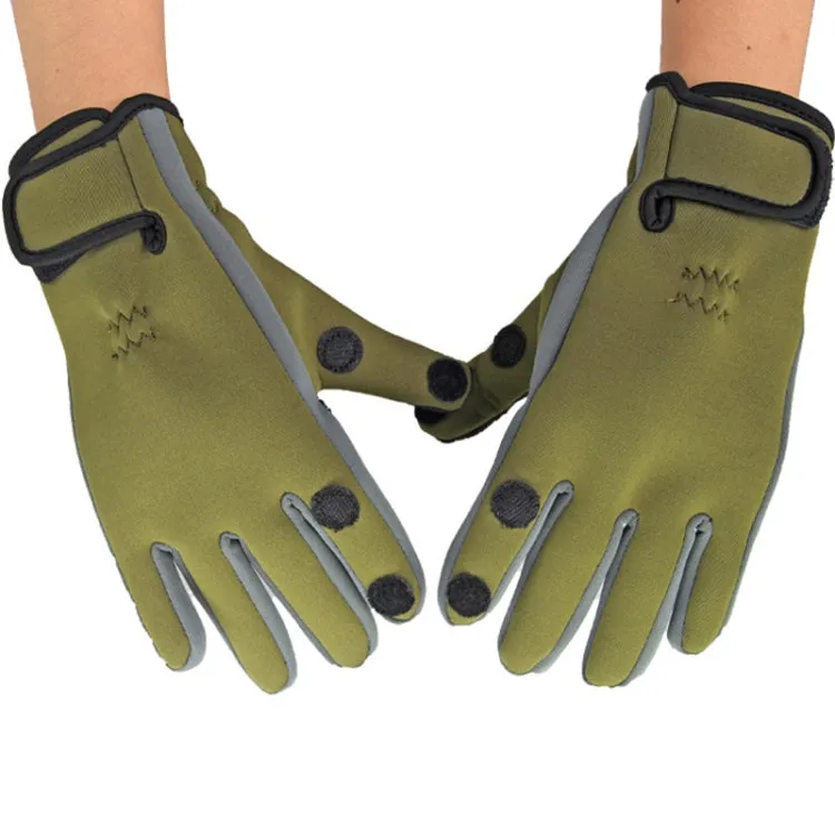 SKD-1102 Outdoor Bicycle Sports Fishing Gloves, Size: XL(Green)