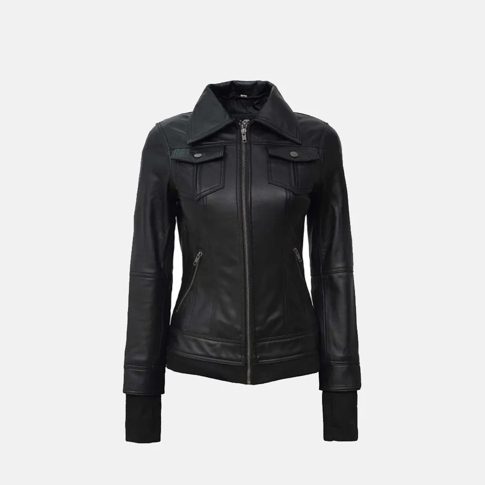 Skyline Bomber Womens Hooded Jacket