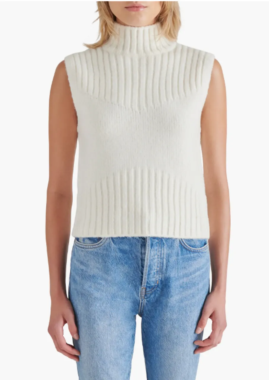 Sleeveless Turtleneck - Cream