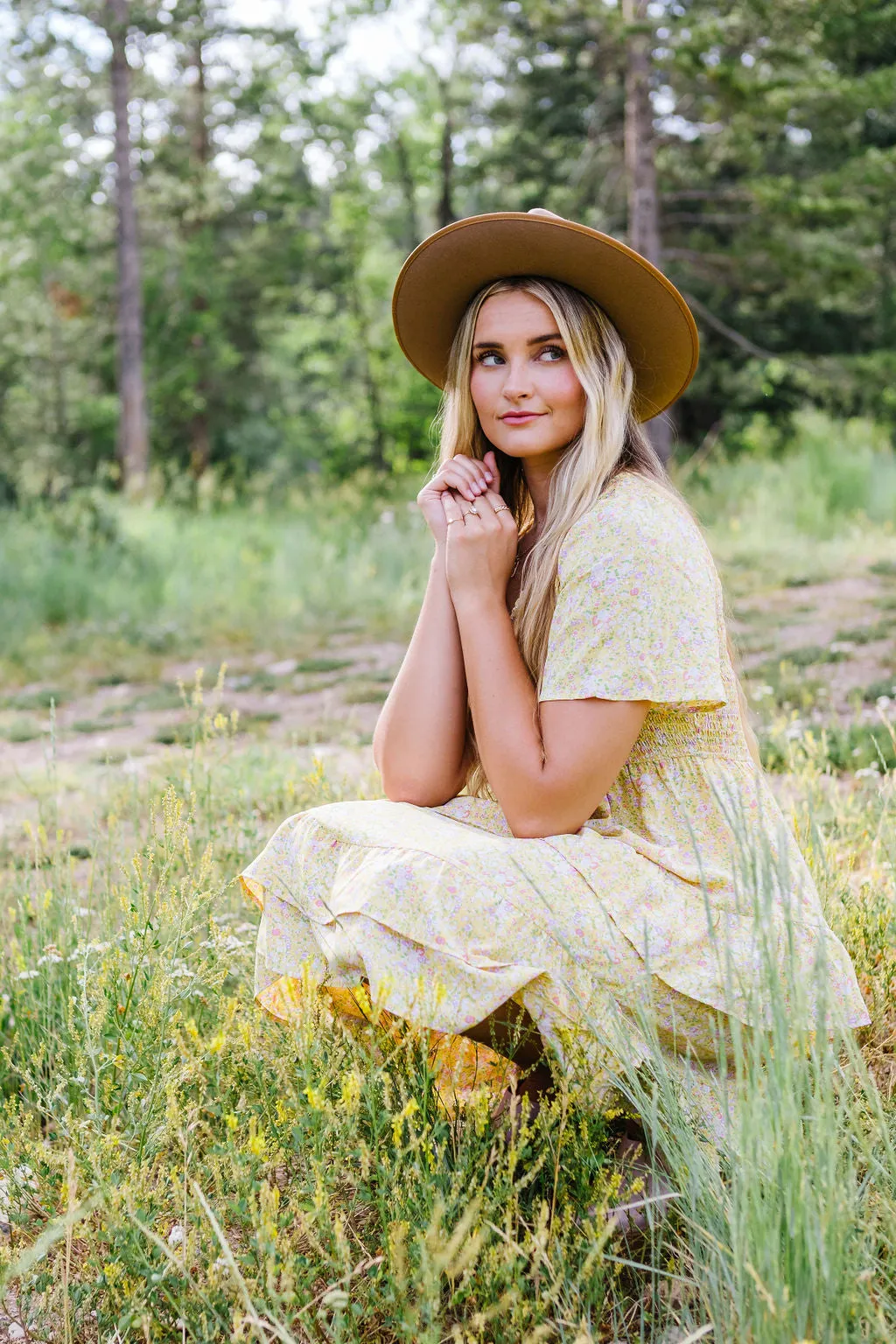 Steal A Kiss Dress // Yellow Floral