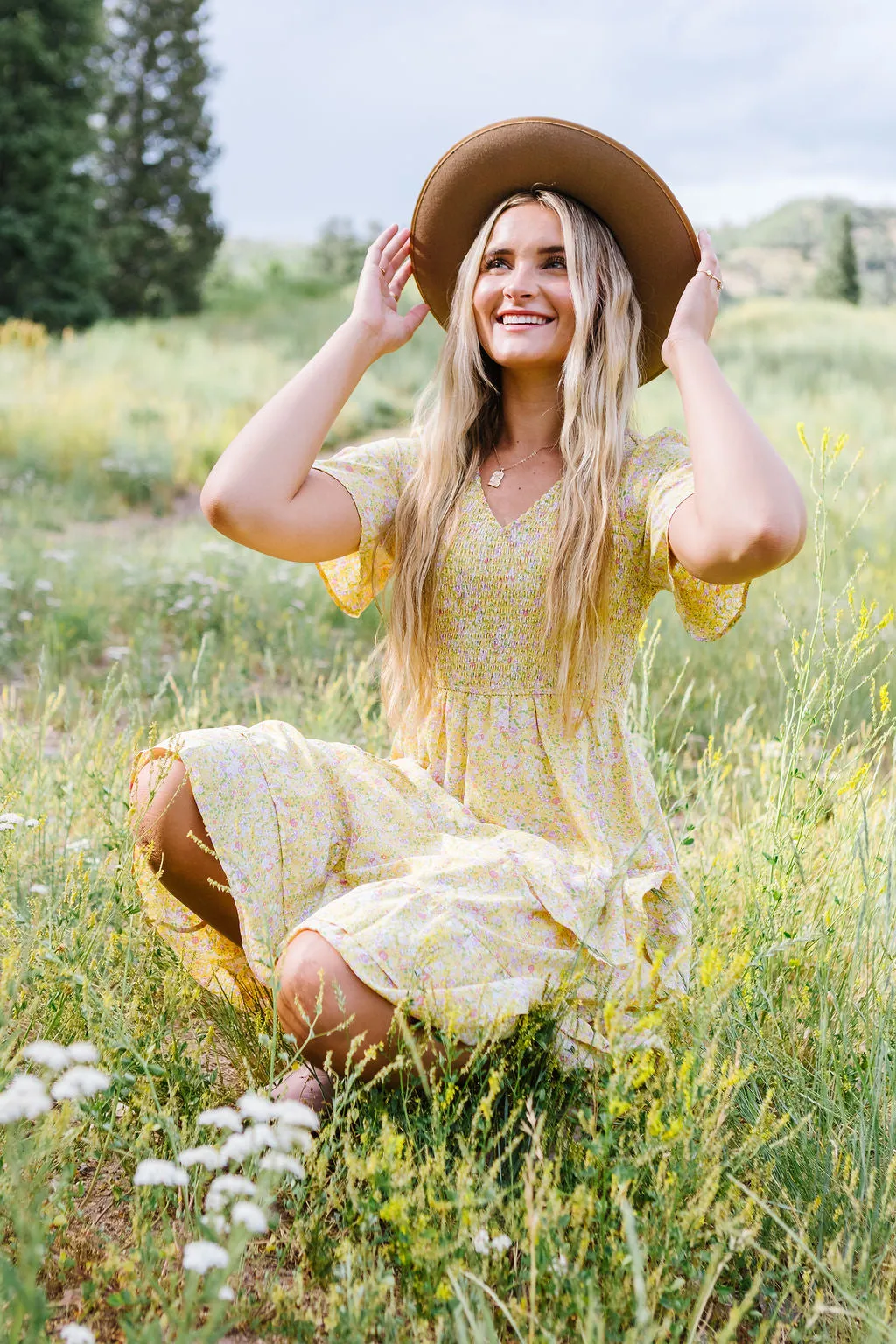 Steal A Kiss Dress // Yellow Floral