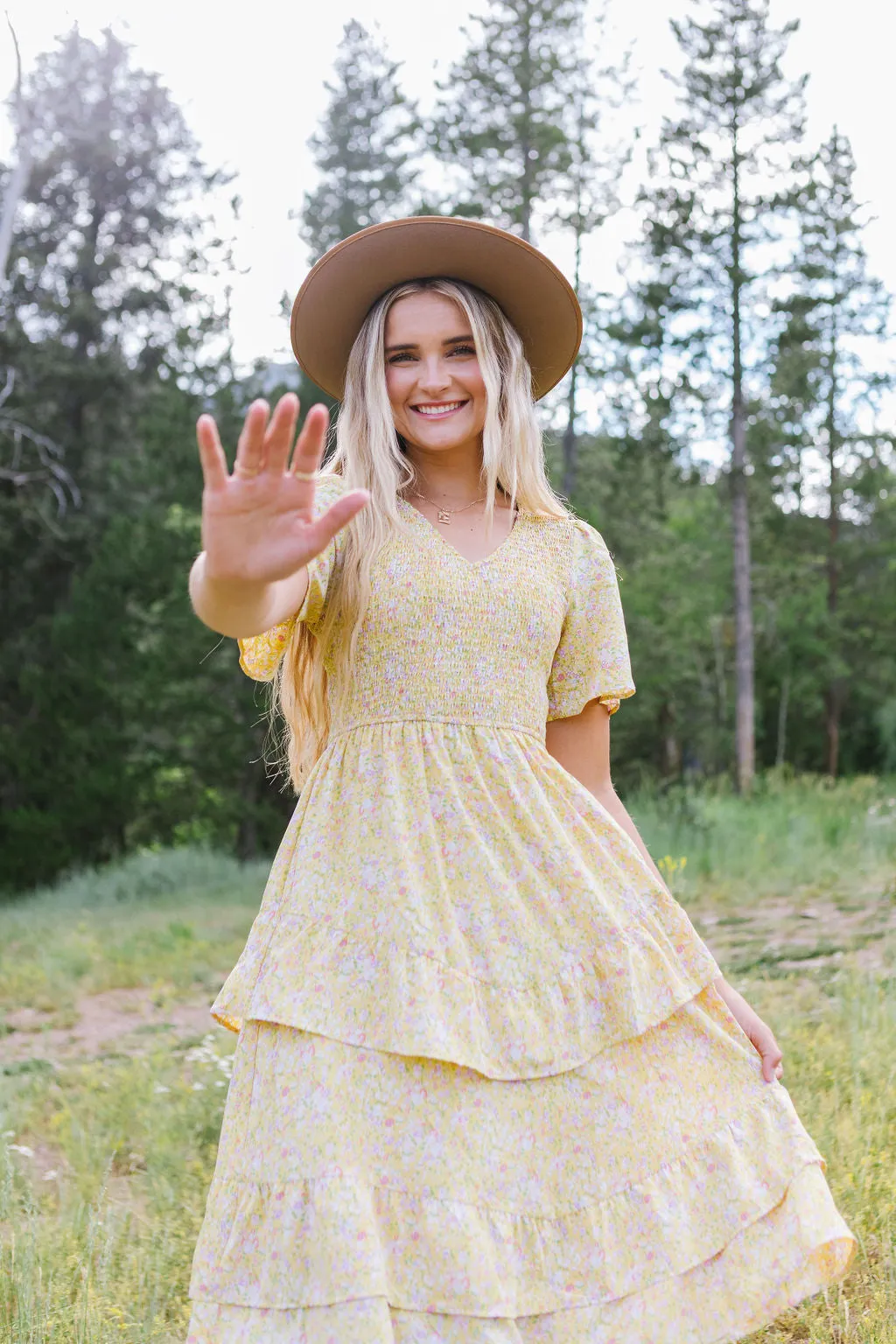 Steal A Kiss Dress // Yellow Floral