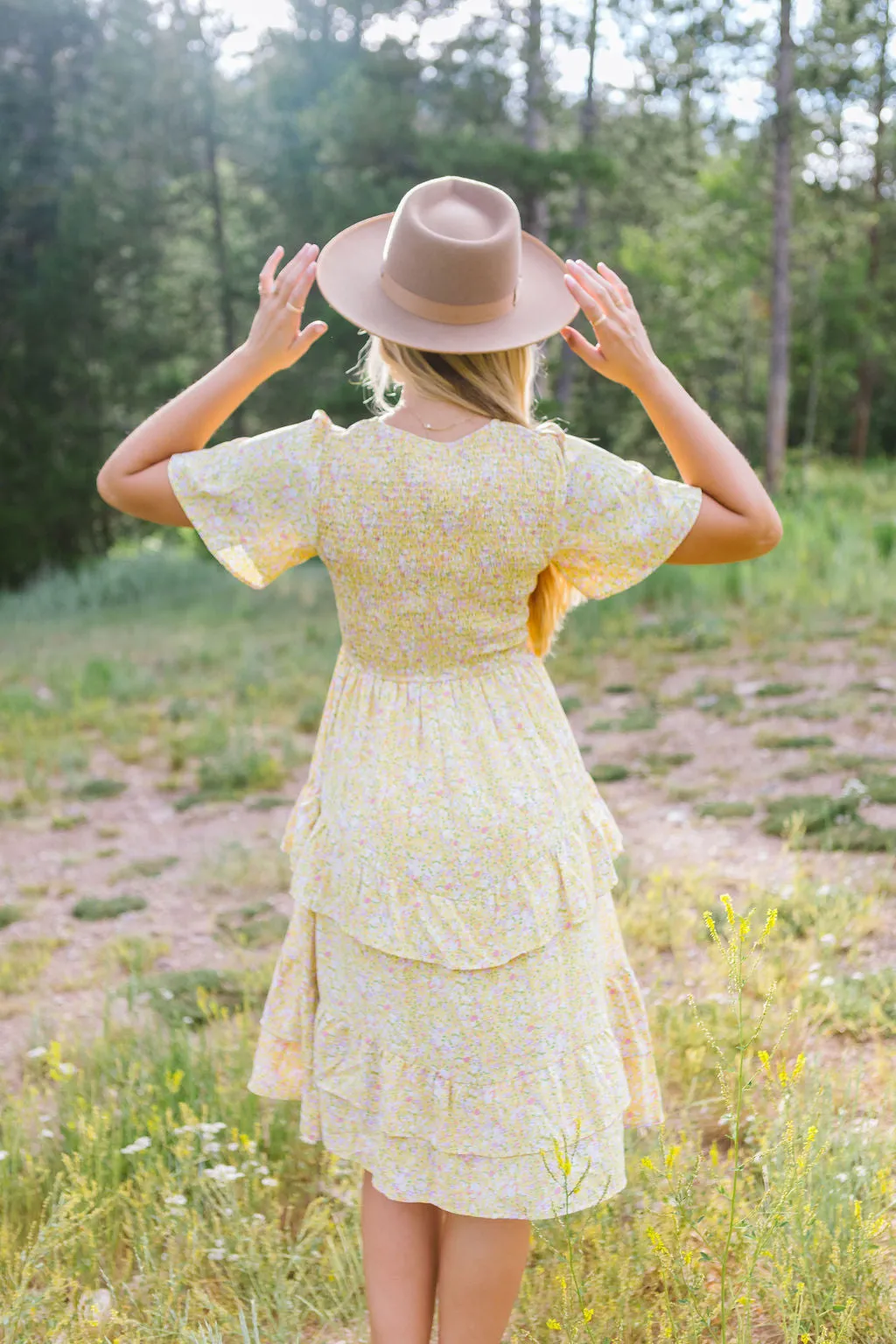 Steal A Kiss Dress // Yellow Floral