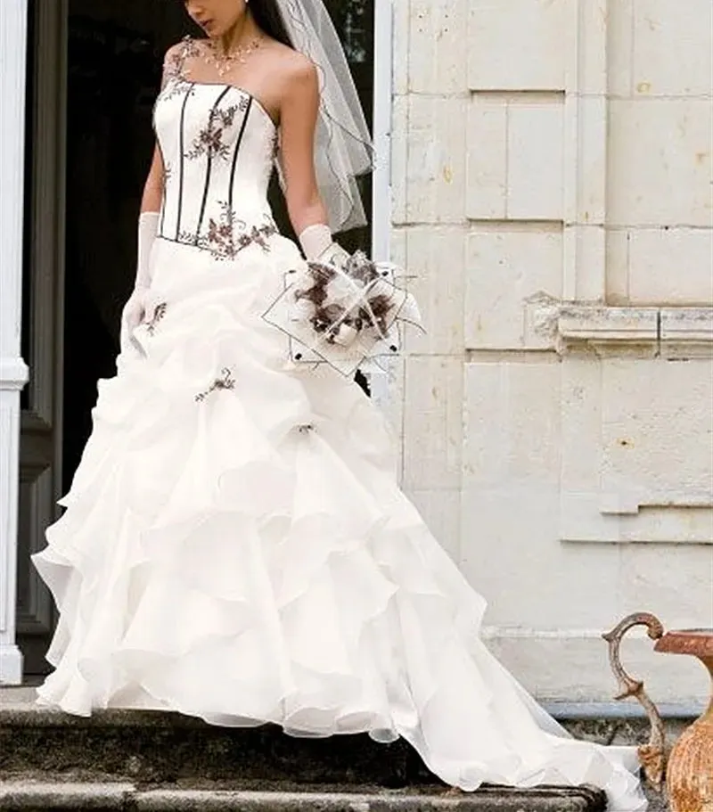 Steampunk Organza Wedding Gown All Sizes/Colors