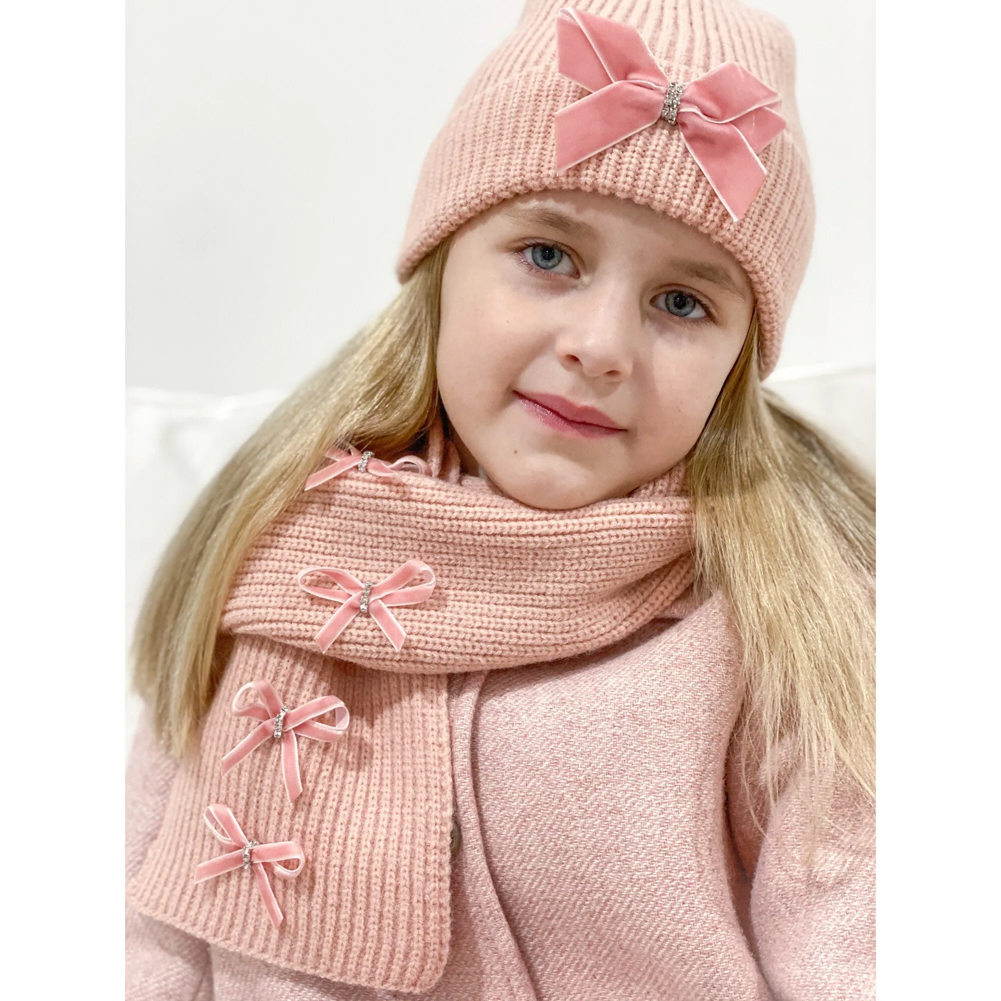 Stella Hat And Scarf Set - Pink