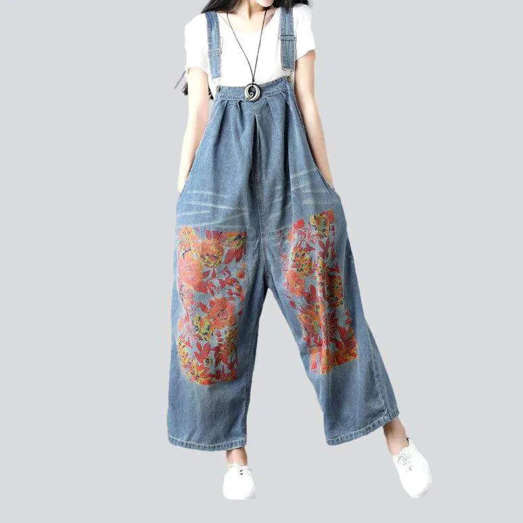 Street style jeans overall for women